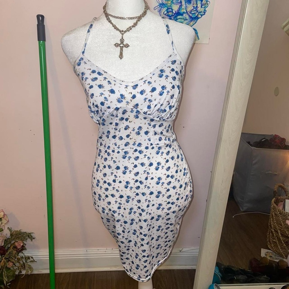 plt floral mini dress